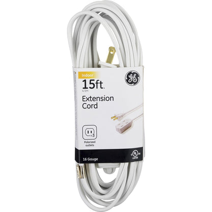 GE EXTEN CORD 3-TAP 15' BRWN