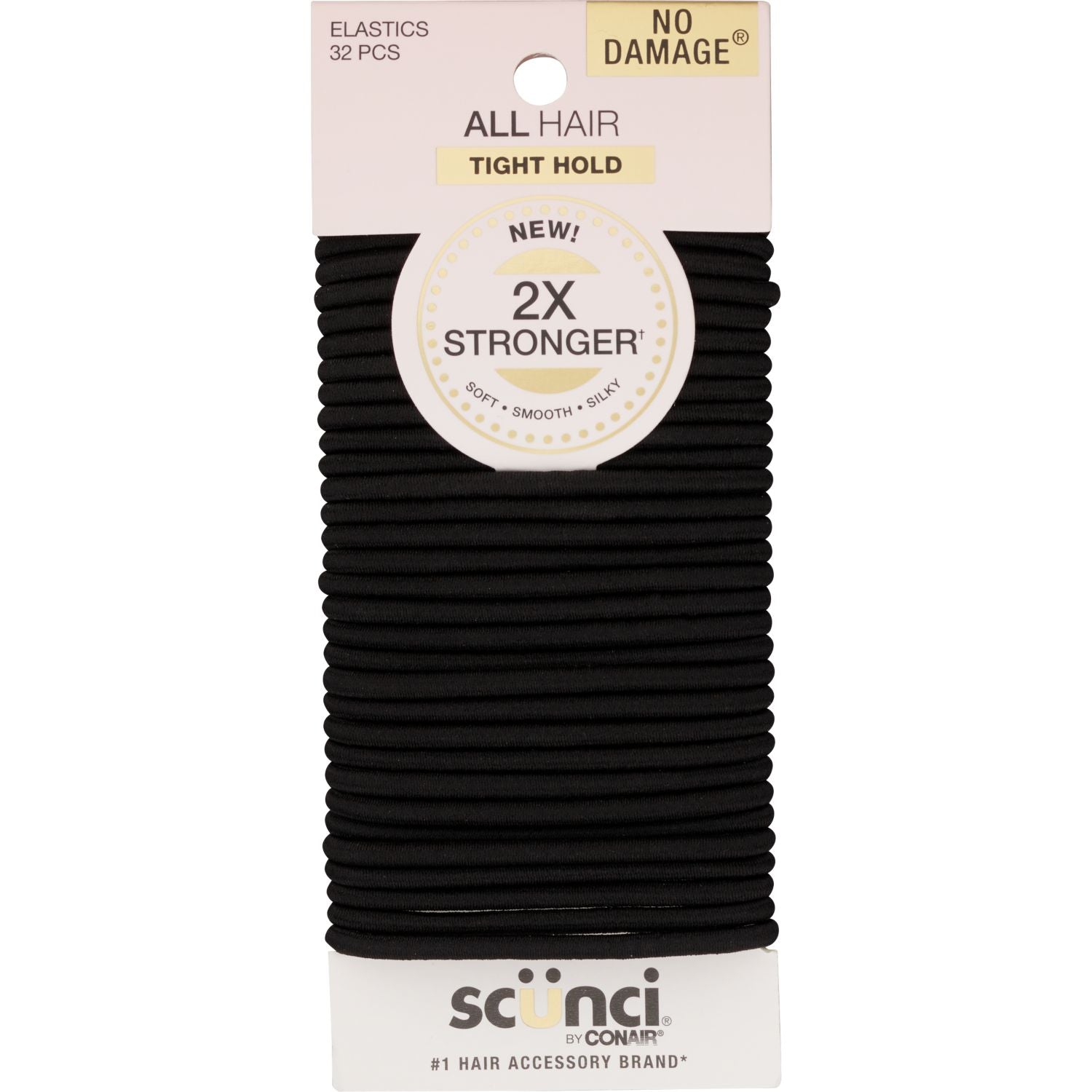 Scunci No Damage Medium Hold Elastics, 32 CT