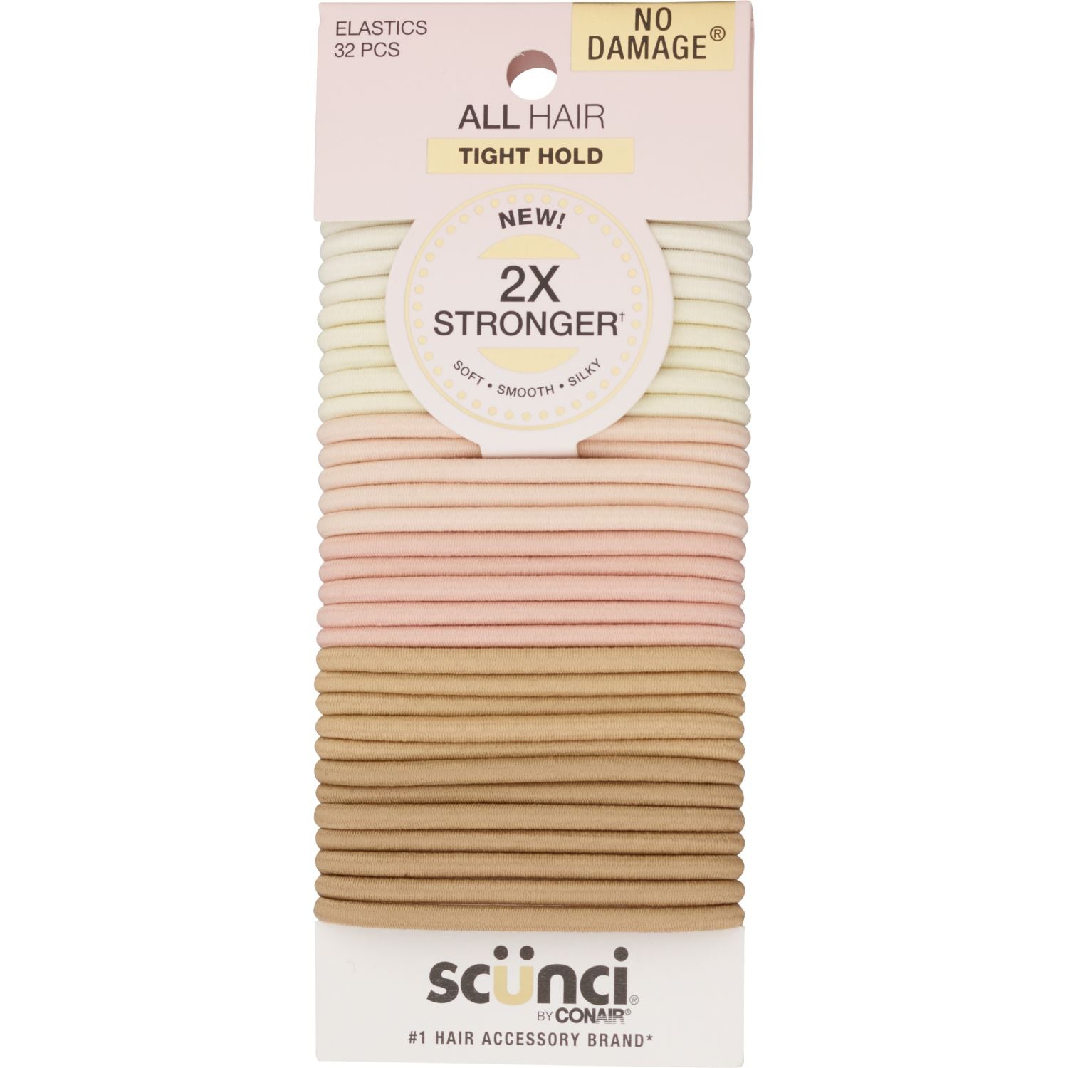 Scunci No Damage Medium Hold Elastics, 32 CT