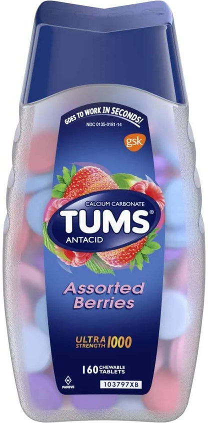 TUMS ULTRA CW 1000MG 160 ASTD FRT