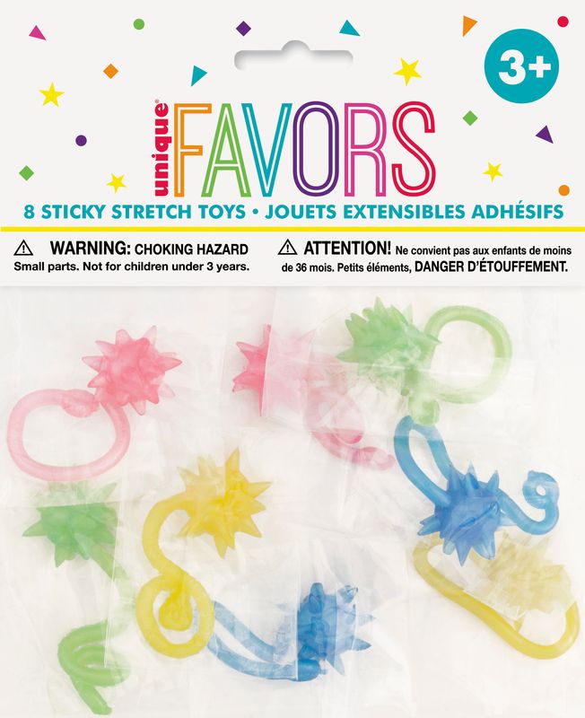 8 STARBURST STICKY STRETCH TOY