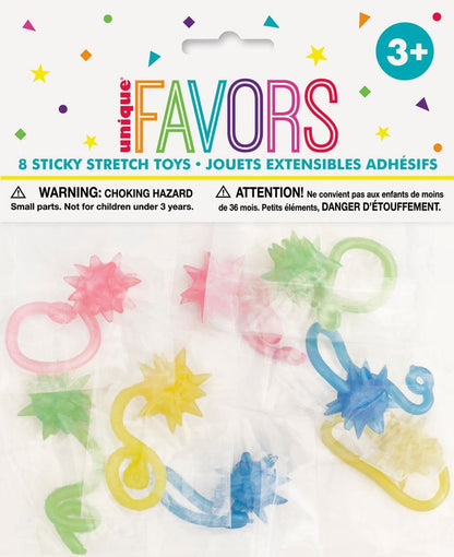 8 STARBURST STICKY STRETCH TOY
