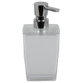 Home Basics Acrylic Plastic Soap Dispenser, White, 10 oz