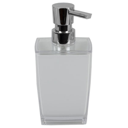 Home Basics Acrylic Plastic Soap Dispenser, White, 10 oz