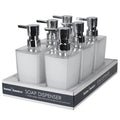 Home Basics Acrylic Plastic Soap Dispenser, Grey, 10 oz