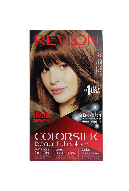 REVLON COLORSILK 43 MED GLD BRN H/C 1CT