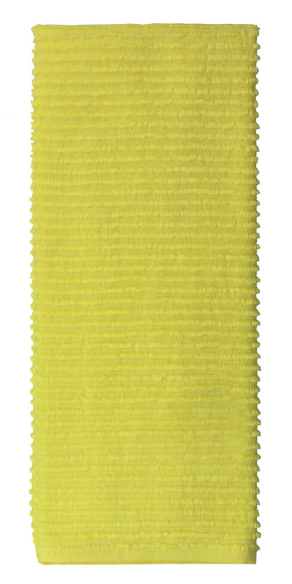 MUkitchen 100% Cotton Ridged Solid Towel - Onyx, 18"x28"