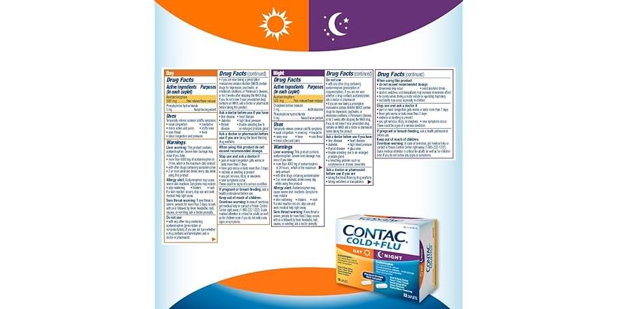 CONTAC COLD FLU DAY/NITE CAPLET 28CT