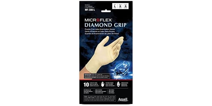Eagle Deluxe Lined Diamond Grip Latex Gloves