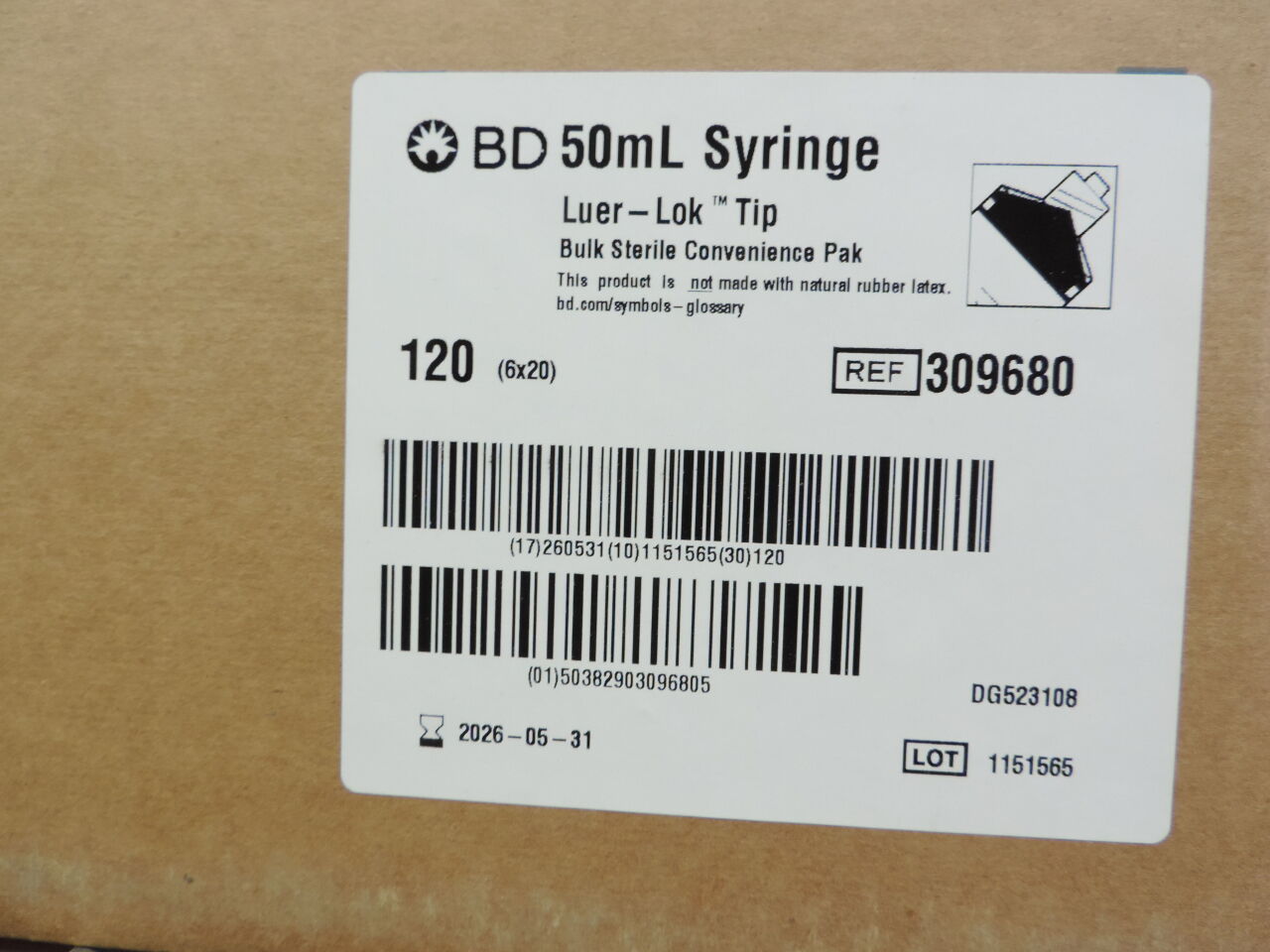 BD SY TR 120 50ML LL 309680