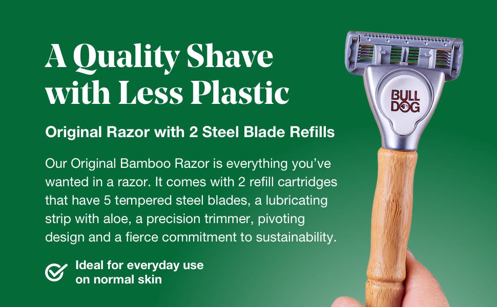 BULLDOG NATURAL SKINCARE RAZOR,BAMBOO,ORG