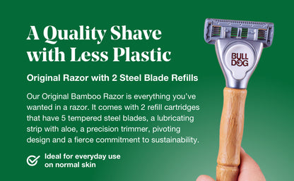 BULLDOG NATURAL SKINCARE RAZOR,BAMBOO,ORG