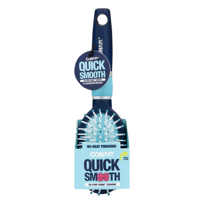 CONAIR Quick Smooth De-Poof & Shine Oval Cushion Hair Brush