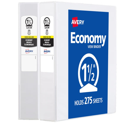 Avery 2" Economy View Binder - White