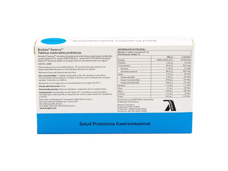 BIOGAIA GASTRUS CW 30 PRBTC ORN