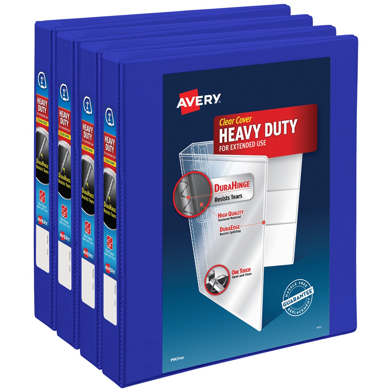 Avery Heavy-Duty 1" View Binder With One Touch Slant Rings - Assorted
