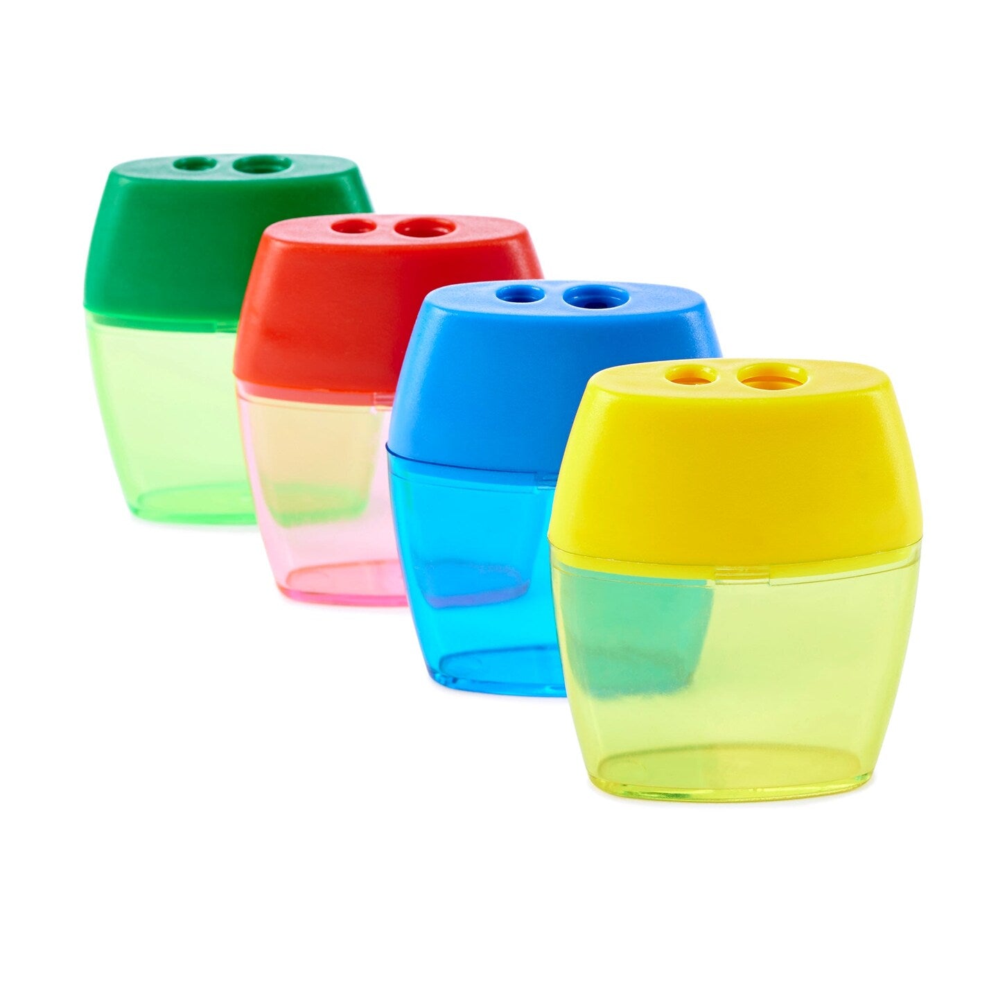 CLi Pencil Sharpener with Shaving Receptacle and Cone Shape - Assorted Colors