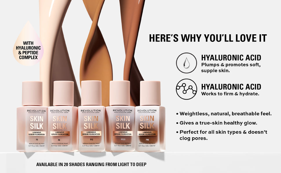 REVOLUTION Skin Silk Radiant Satin Serum Foundation - F8.2N