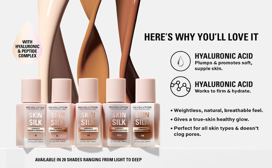 REVOLUTION Skin Silk Radiant Satin Serum Foundation - F13.7NW