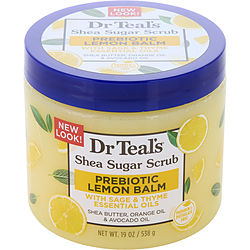 Dr Teals Shea Sugar Scrub Prebiotic Lemon Balm 19oz Jar