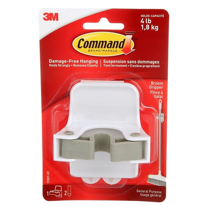 Command Broom Gripper Adhesive Hook - White