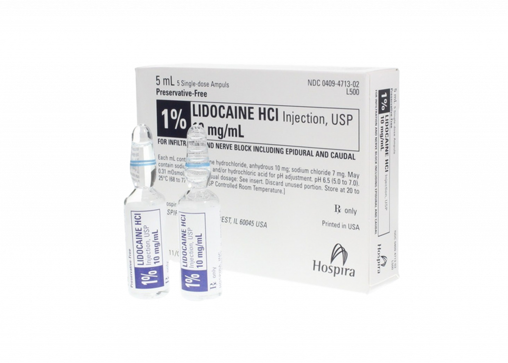 LIDOCAINE HCL AM 1% 50X2ML PF