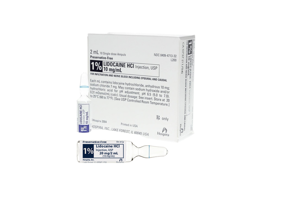 LIDOCAINE HCL AM 1% 50X2ML PF