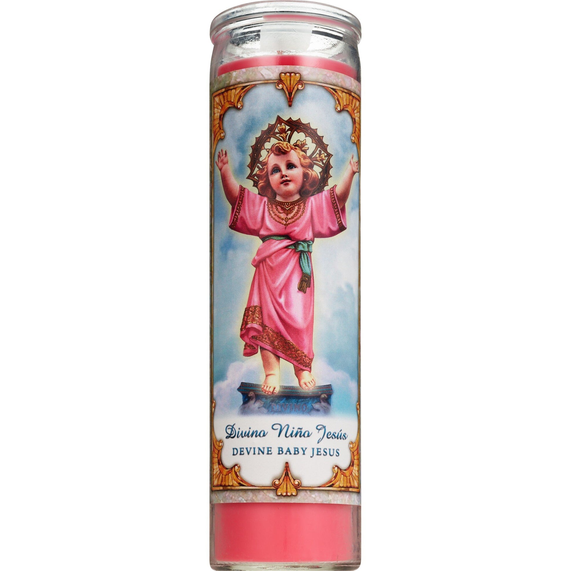 Prayer Candle, 8in - Baby Jesus