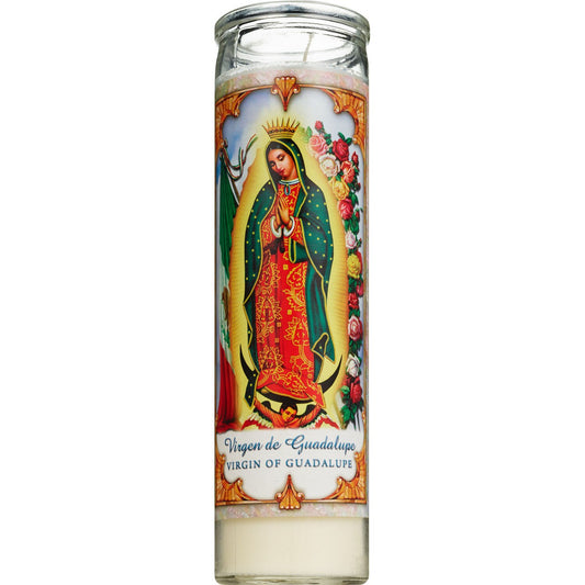 Star Candle Prayer Candle, 8in - Virgin of Guadalupe