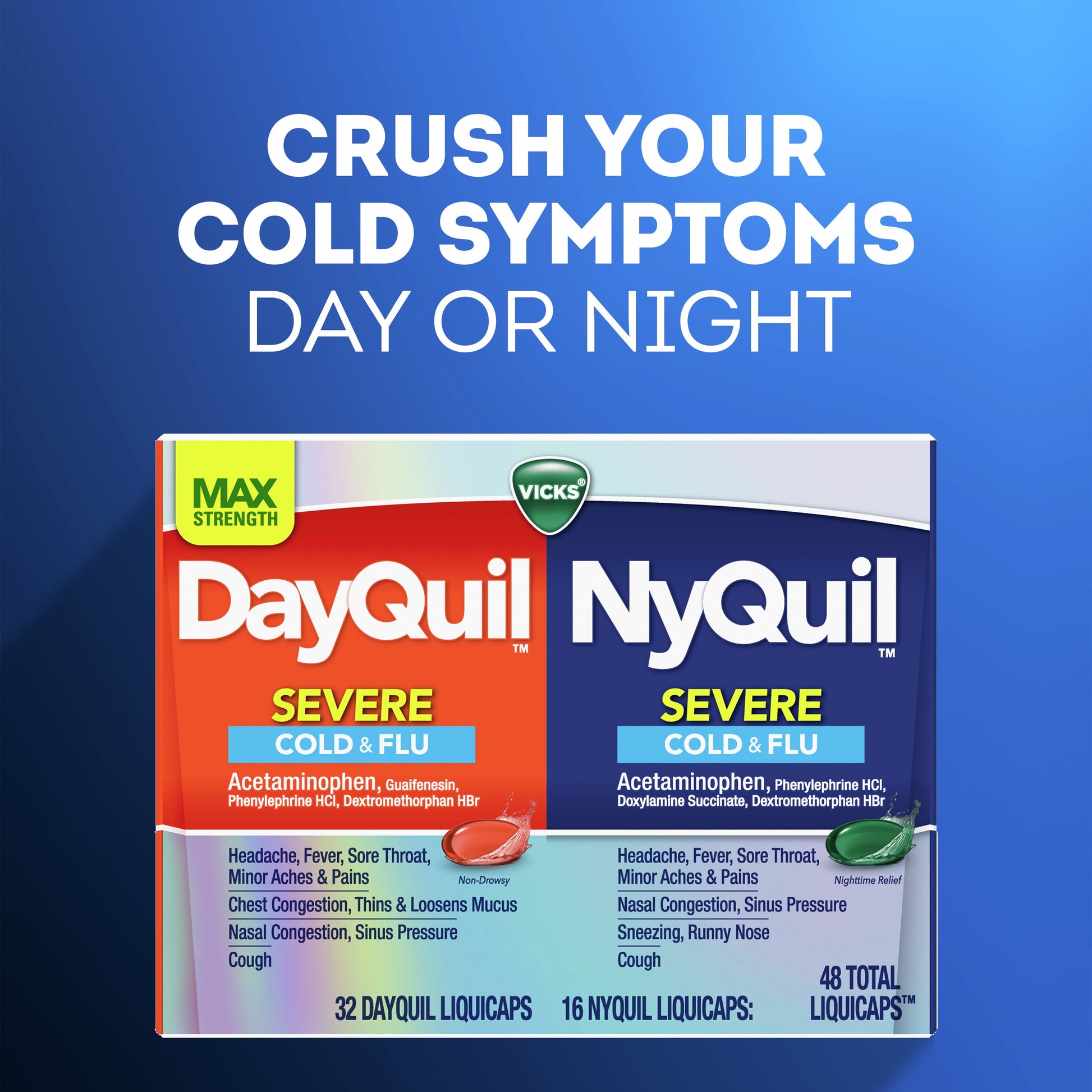 VICKS NYQUIL SEVERE COLD/FLU LIQ 1OZ