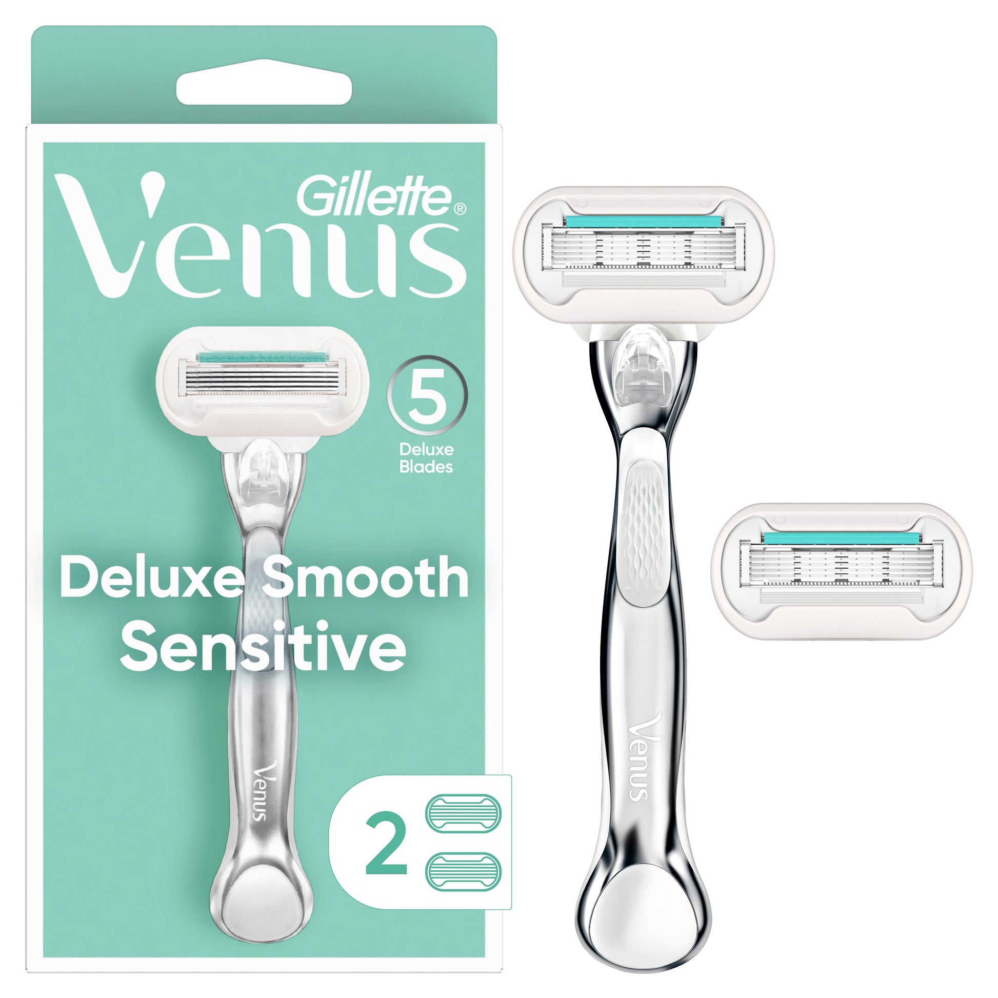 Gillette Venus Razor Deluxe Smooth Sensitive + 2 Refills