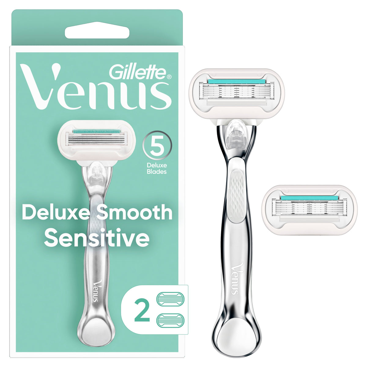 Gillette Venus Razor Deluxe Smooth Sensitive + 2 Refills