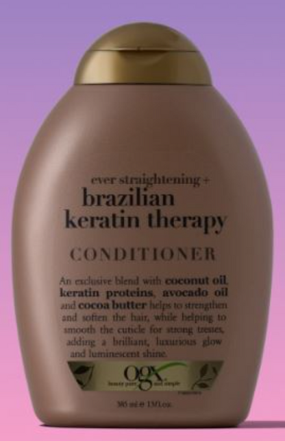 OGX EVER STRAIGHT BRAZ KERATIN COND 13OZ