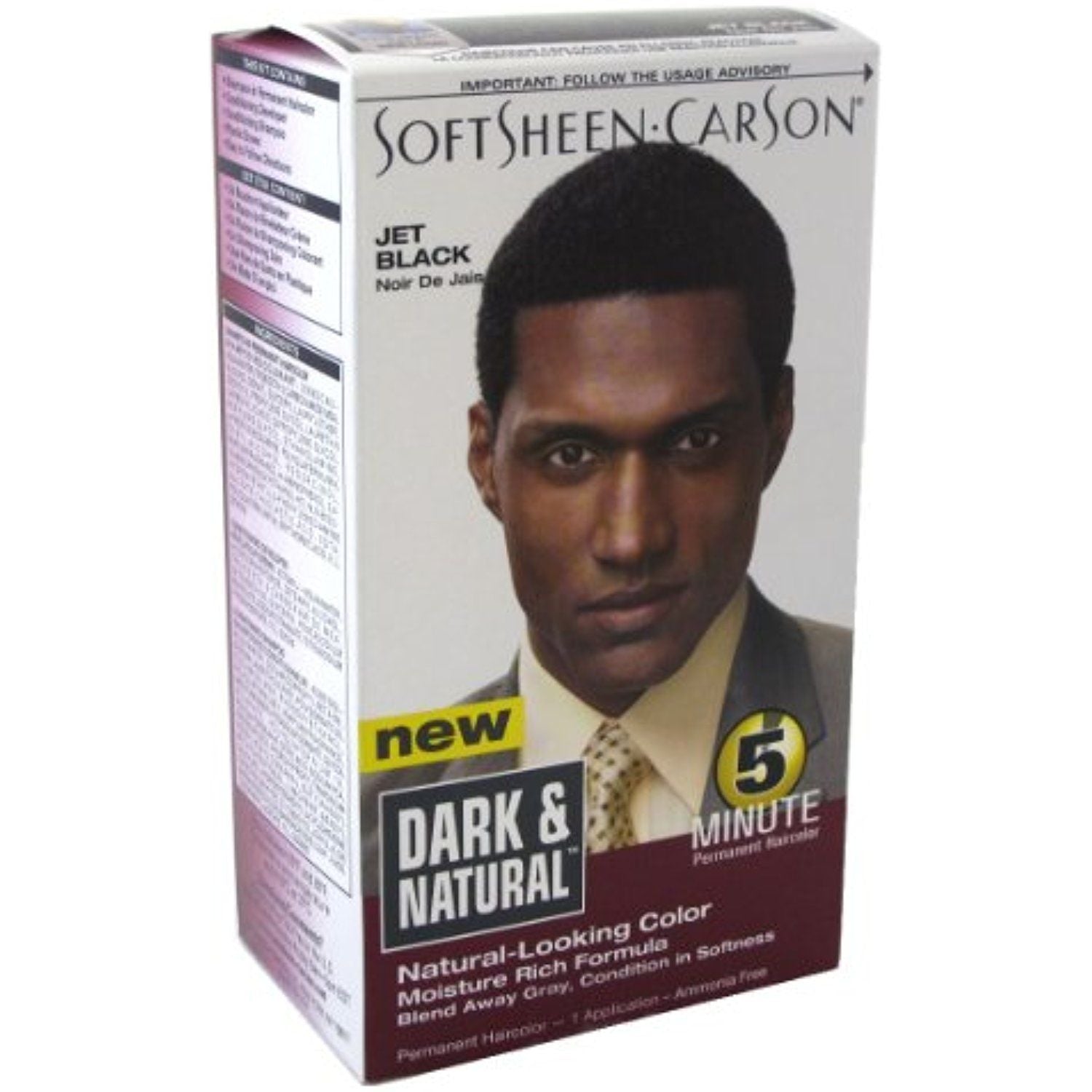 Dark & Natural Color Men Jet Black