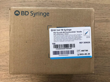 BD TB SY 26GX3/8N 1ML SLIP 100