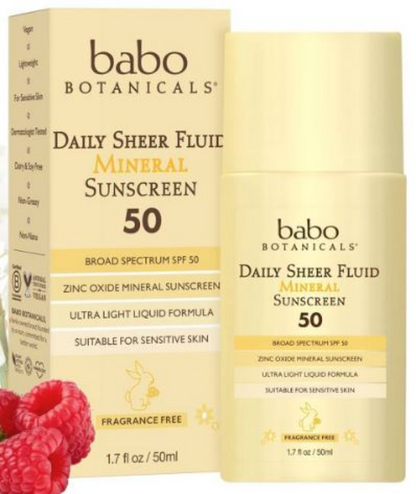 BABO BOTANICALS SNSCRN,SHEER,TINT,SPF 50