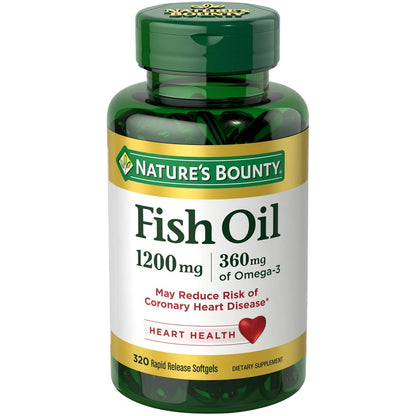 FISH OIL+D 1000MG SOFTGL 90CT NAT BOUNTY