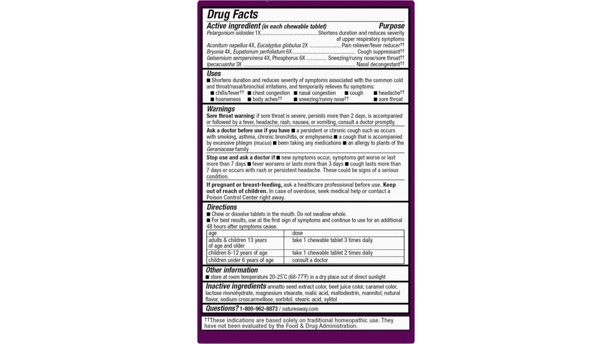 UMCKA COLD&FLU CHEW,ORNG