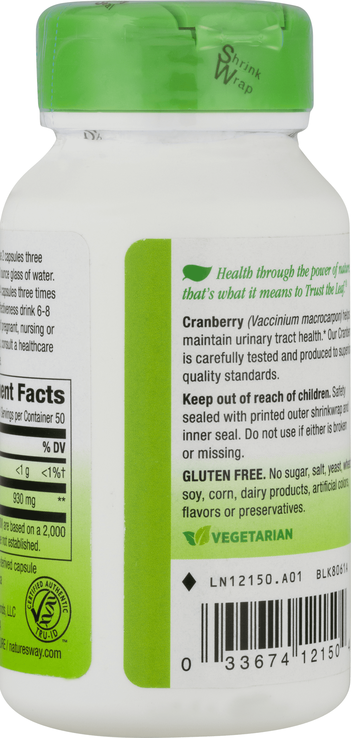 NATURE'S WAY CRANBERRY FRUIT,465 MG