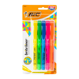 BiC Brite Liner Highlighters - Assorted Brights, 5 count