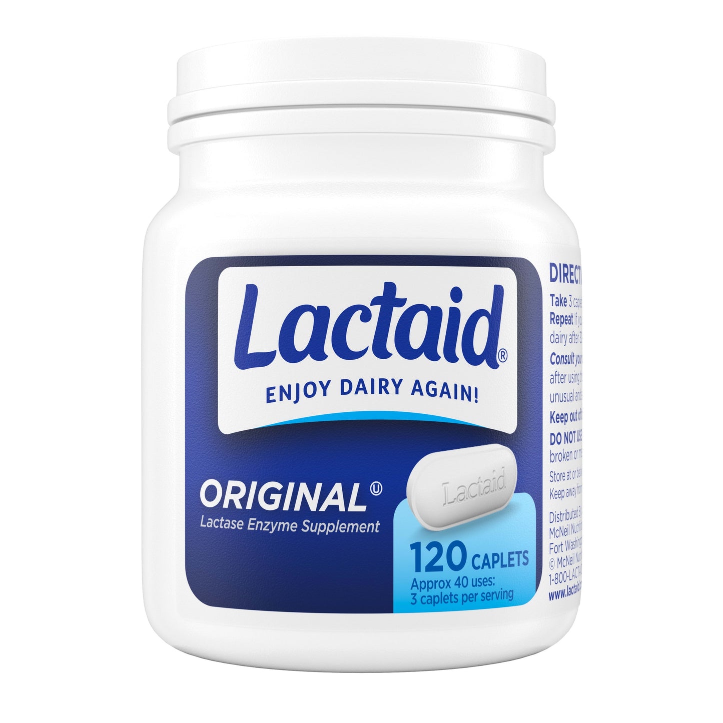 LACTAID CAPLET ORIGINAL 120CT