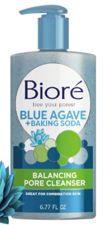 Biore Blue Agave + Baking Soda Cleanser 6.77oz Pump