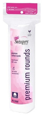 Swisspers Cotton Rounds Regular 80 Count 100% Cotton