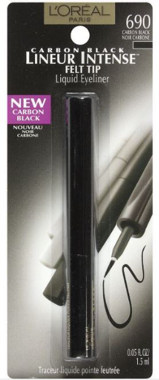 L'Oreal Paris Lineur Intense Brush Tip Liquid Eyeliner, Carbon Black, 0.24 fl. oz.