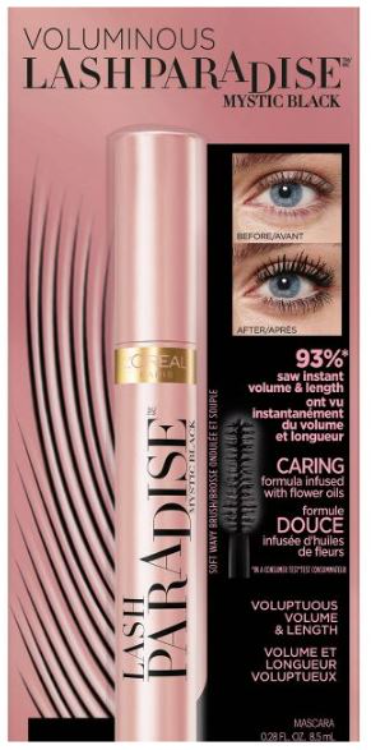 L'ORÉAL PARIS Voluminous Lash Paradise Washable Mascara, 205 Mystique Black, 0.28 fl oz
