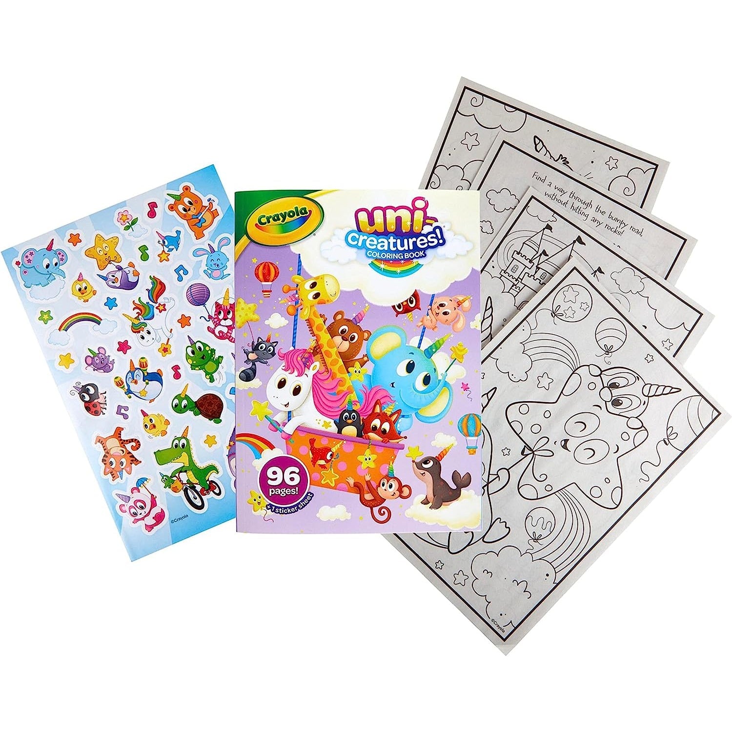 Crayola Uni-Creatures Coloring Book, 96 pages