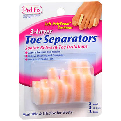 PEDIFIX TOE SEPARATORS 3 LAYER M 6CT DS
