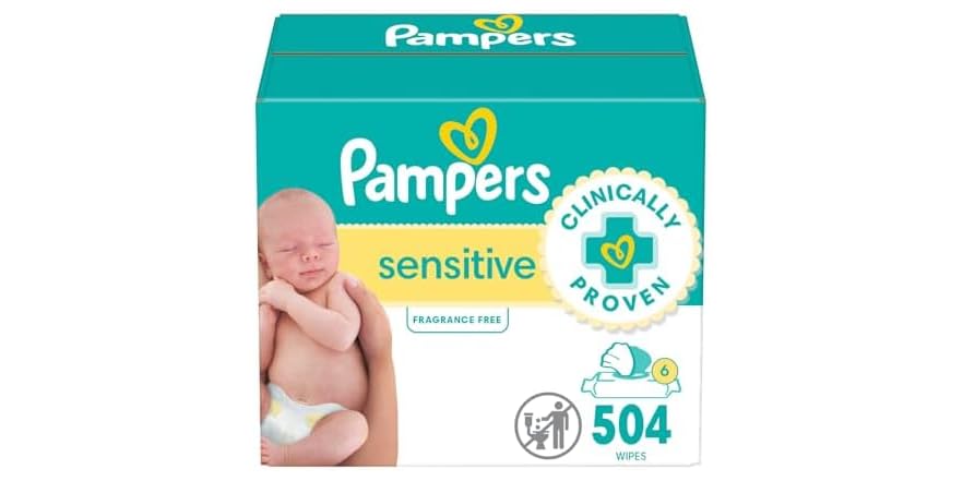 PAMPERS WIPES SENSITIVE TUB 64CT