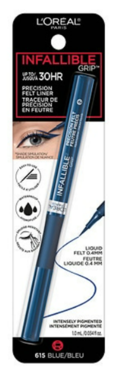 L'ORÉAL PARIS Haute Precision Waterproof Liquid Eyeliner, 030 Blue Suede
