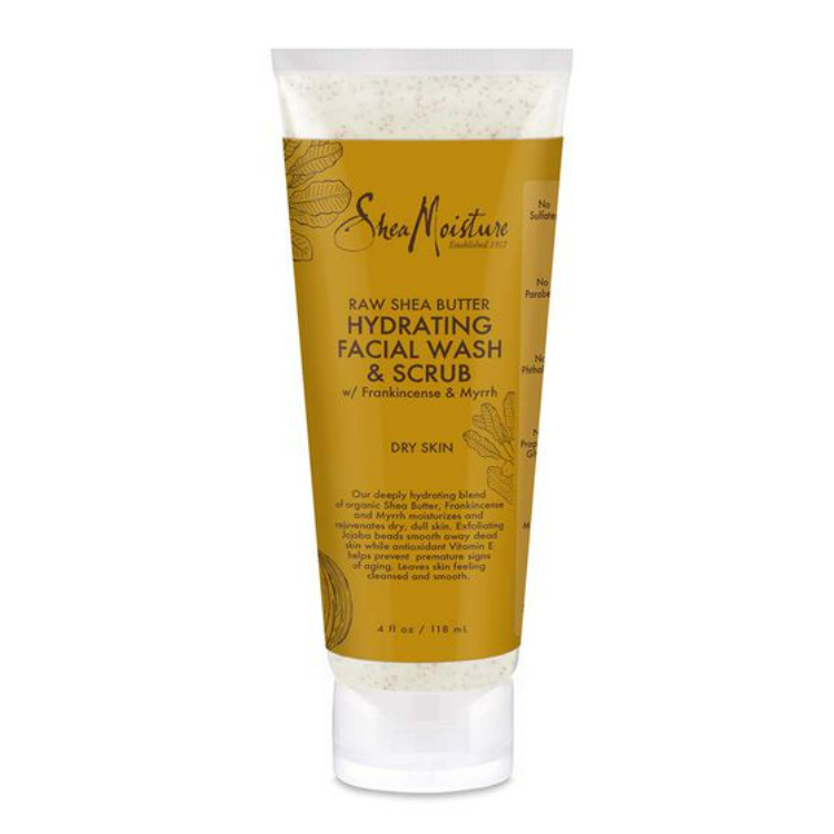 S/M RAW SHEA FACE WASH/SCRB 4OZ